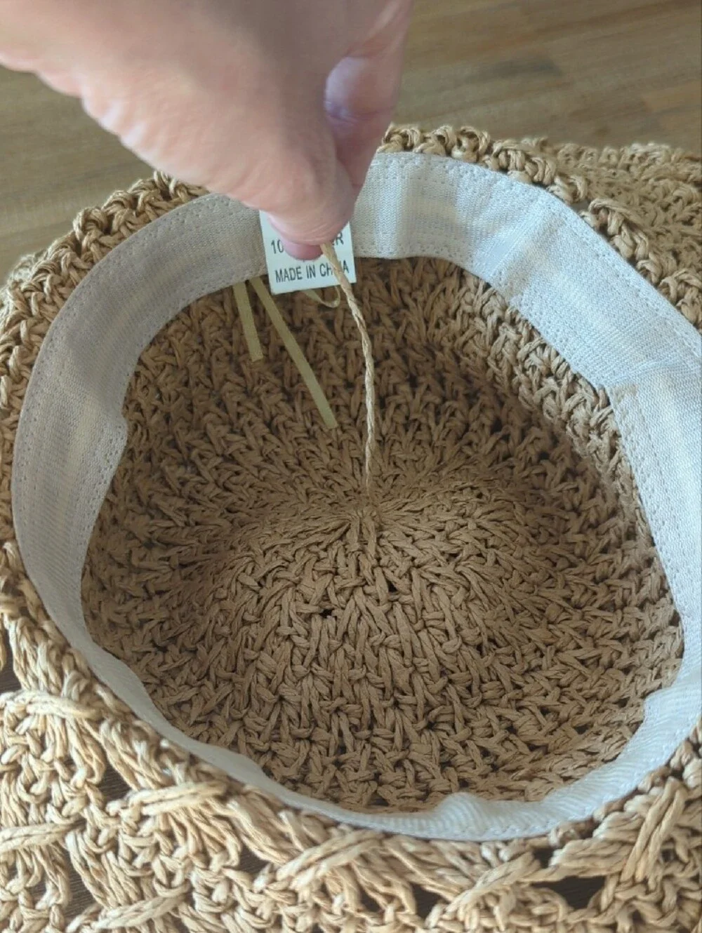 Natural Woven Wide-Brim Sun Hat